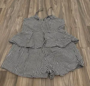 GB gingham romper thumbnail 2