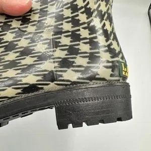 Lauren Ralph Lauren Houndstooth Tall‎ Rain Boots Women's Size 6 Classic Timeless thumbnail 11