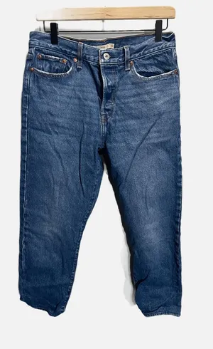 Levi's Wedgie Fit‎ Jeans Womens 29 Blue Premium High Rise Tapered Casual Classic thumbnail 1
