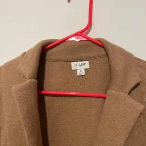 J. Crew Eloise Sweater Blazer-Tan/Khaki-Women's Size Small- 100% Cotton thumbnail 4