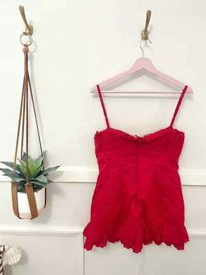 House of CB Luci Cherry Red Corset Red Dress Size L+ Coquette Romantic Feminine thumbnail 7
