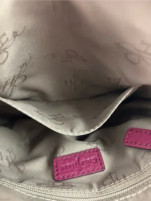 Cole Haan Pebbled Two-Tone Pink Leather Expandable Crossbody Bag thumbnail 10