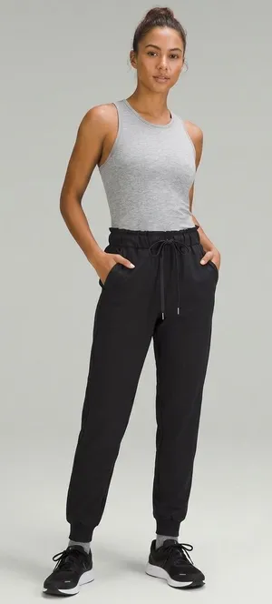 Lululemon On The Fly Mid Rise Athletic Running Yoga Performance Jogger Black 6. thumbnail 1