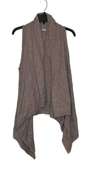 Old Navy Knit Sweater Vest Open Front Shrug Cardigan‎ Sleeveless Women Small Tan thumbnail 1