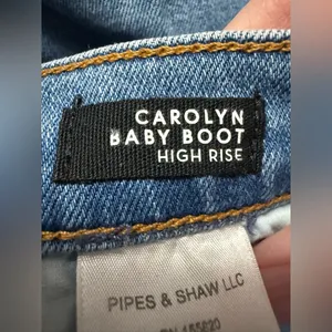 Veronica Beard Carolyn Baby Boot High Rise Jeans Blue Denim Button Fly Size 26/2 thumbnail 5