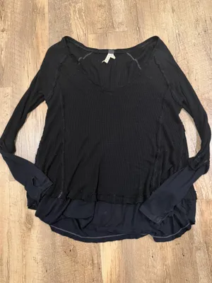 We The Free Free People Laguna Thermal in Black Size XS thumbnail 2