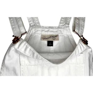 Universal Thread White Denim Overall Shorts Size 4 EC thumbnail 4