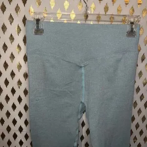 Ribbed Seamless Leggings blue Gym Clothes Yoga size M thumbnail 5