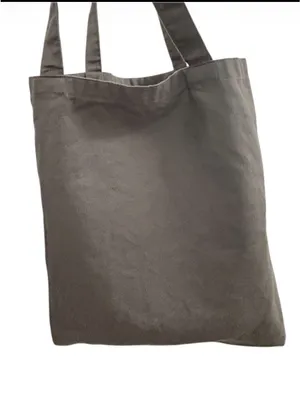 Grey Graphic Tote with Bear “LETS HIBERNATE” Gray thumbnail 5
