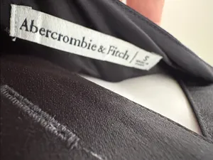 Abercrombie Black Satin Slip Mini Dress small thumbnail 8