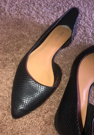 Nine West Black Leather Flats thumbnail 4