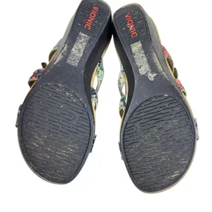 Vionic Radia Colorful‎ Snakeskin Print Strappy Slip On Wedge Heel Sandals Size 8 thumbnail 6