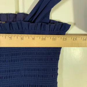 Altar'd State Blue Smocked Ruffle Tie Shoulder Mini Dress‎ Small Party Bodycon thumbnail 5