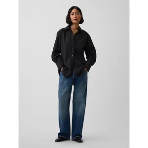 Gap Women's Big Shirt 100% Organic Cotton Black Size S thumbnail 3
