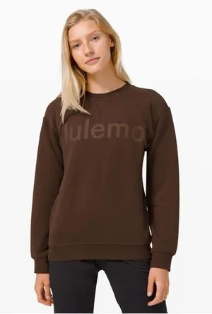 💛💎RARE💎💛Lululemon All Yours Crew *Graphic in Brown Earth thumbnail 1