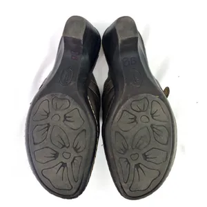 Björndal Brown Leather Kendall 136181 Slip On Clog Mule Wedge Shoe 9.5 Durable thumbnail 8