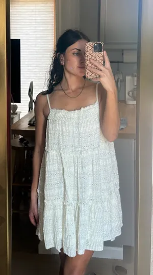 Zara White Mini Dress thumbnail 1