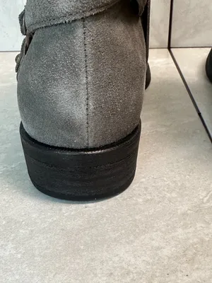 Discontinued UGG Kelby grey suede harness moto boots Size 8 thumbnail 7