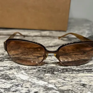 Nine West Brown Oval Sunglasses with Gradient Lenses thumbnail 5