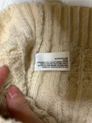 A New Day Cream Cable Knit Sleeveless Sweater Vest Size Large thumbnail 5