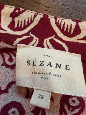 Sézane Boheme Midi Dress in Ornamental Print Size 38 - C11-644 thumbnail 12