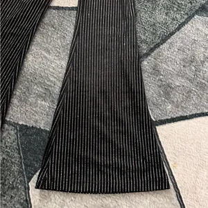 Urban Outfitters Black and White Patterned Flare Pants S/M thumbnail 3