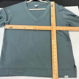 Orvis Sweatshirt Womens Medium Blue Gray Great V-Neck Modal Blend Long Sleeve thumbnail 7