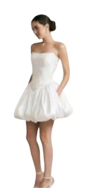 EVNL Bubble Hem Corset Laced Back Skort Mini Dress S 4 6 EUC thumbnail 1