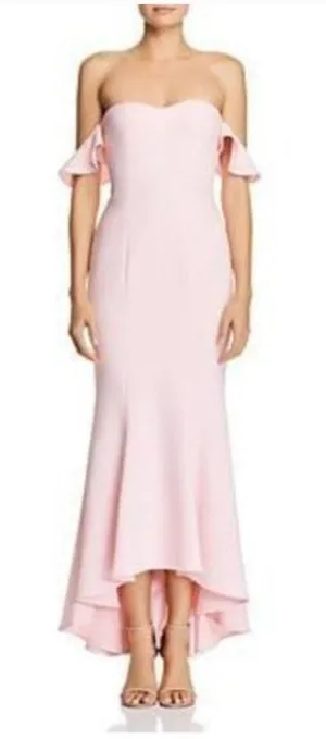 Revolve Likely Sunset Off-the-shoulder Petal Pink Dress Gown Maxi Womens New 6 thumbnail 1