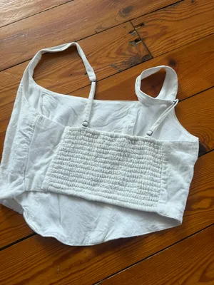 Abercrombie white corset top thumbnail 3