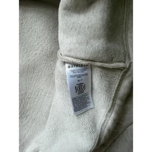 Athleta Cozy Karma Asym Pullover M/P Gray Heather Zip Neck Petite Sweatshirt thumbnail 5