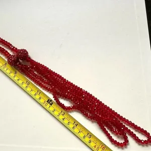 Charter Club red beaded multi strand strikezone necklace thumbnail 7