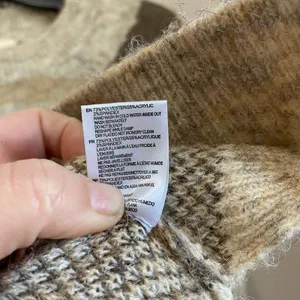 Anthropologie Moth Camo Knit Pullover Sweater Brown‎ Tan S Soft Cozy Fall thumbnail 7