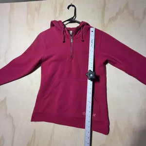 Carhartt Women’s XS Pink Quarter Zip Hoodie Sweatshirt Fleece Workwear Pullover thumbnail 7