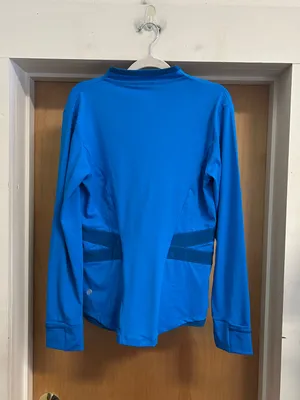 Queenieke Cobalt Blue Athletic Fitted Zip Up Jacket - size M - MSPR $39.99!! thumbnail 3