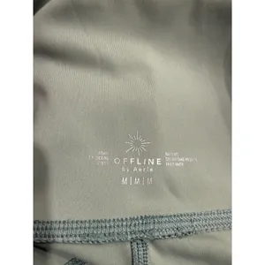 OFFLINE by Aerie‎ Goals 7/8 Legging High Rise Sage Green Mesh Pocket Medium thumbnail 4