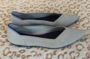 Rothy's The Point Women's White Gray Kint Ballet Casual Flats Slip On Size: 9.5 thumbnail 8