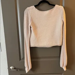 Lulus Best Essence Beige Knit Long Sleeve Sweater Top - Size M thumbnail 4