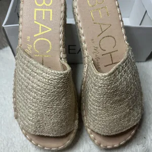 Beach tan Platform Slides Size 6 thumbnail 7