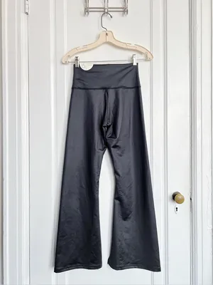 Offline by Aerie • The Hugger Coated Crop Slit Flare Legging 7/8 ankle black thumbnail 13