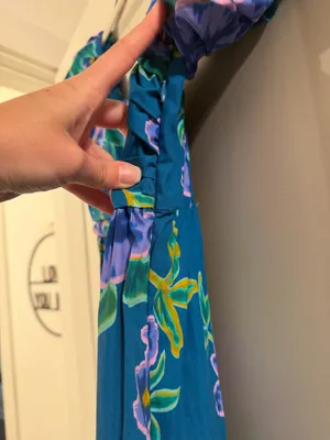 Peach Love California Teal Floral Maxi Dress thumbnail 6