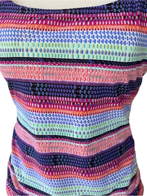 Croft & Barrow tankini, size 14, beach, summer, vacation, colorful, molded cups thumbnail 2