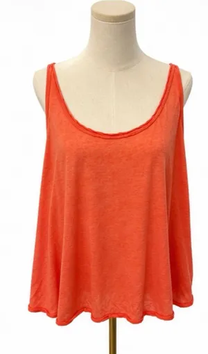 We The Free Orange Oversized Drapey Tank Top Size Medium thumbnail 1
