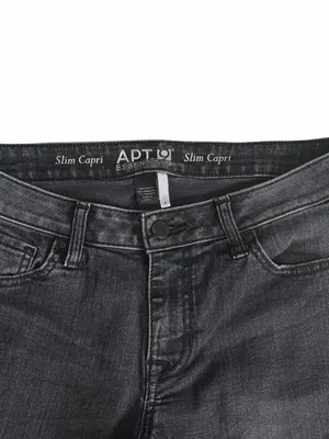 APT. 9 Faded Black Slim Capri Stretch Jeans | Size 8 thumbnail 2