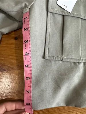 Mango Cropped Utility Jacket in Taupe Size M thumbnail 10