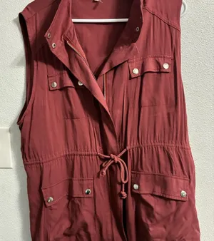 Entro Shirt Jacket Vest in Rust Red XL thumbnail 1