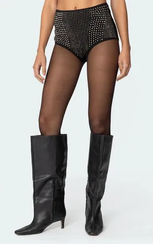 Edikted Rhinestone Microshorts thumbnail 2