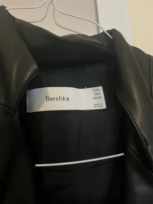 Black Leather Jacket Bershka thumbnail 2