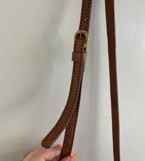 Vintage Southwestern Light Brown Faux Leather Tapestry Panel Crossbody Bag Purse thumbnail 4