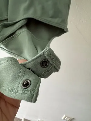 Abercrombie & Fitch Soft‎ A&F Ruched Sage Green Bodysuit thumbnail 5